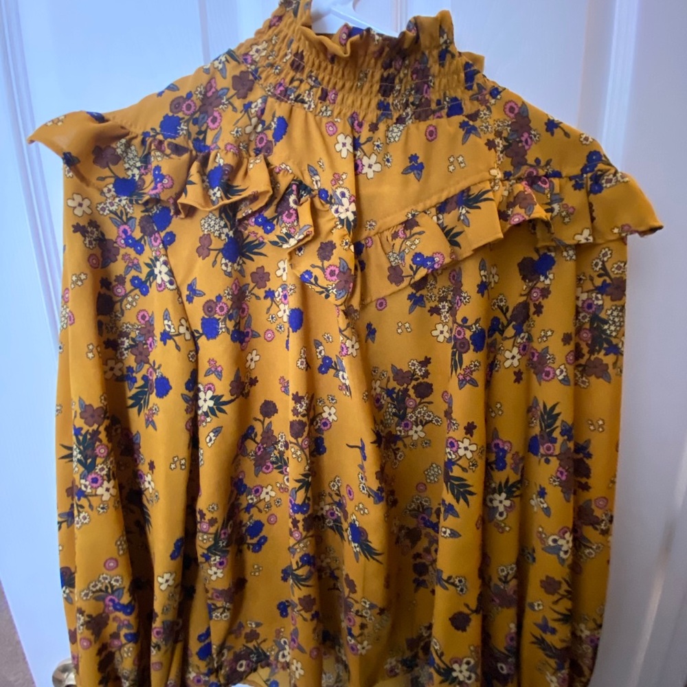 Mock turtleneck blouse